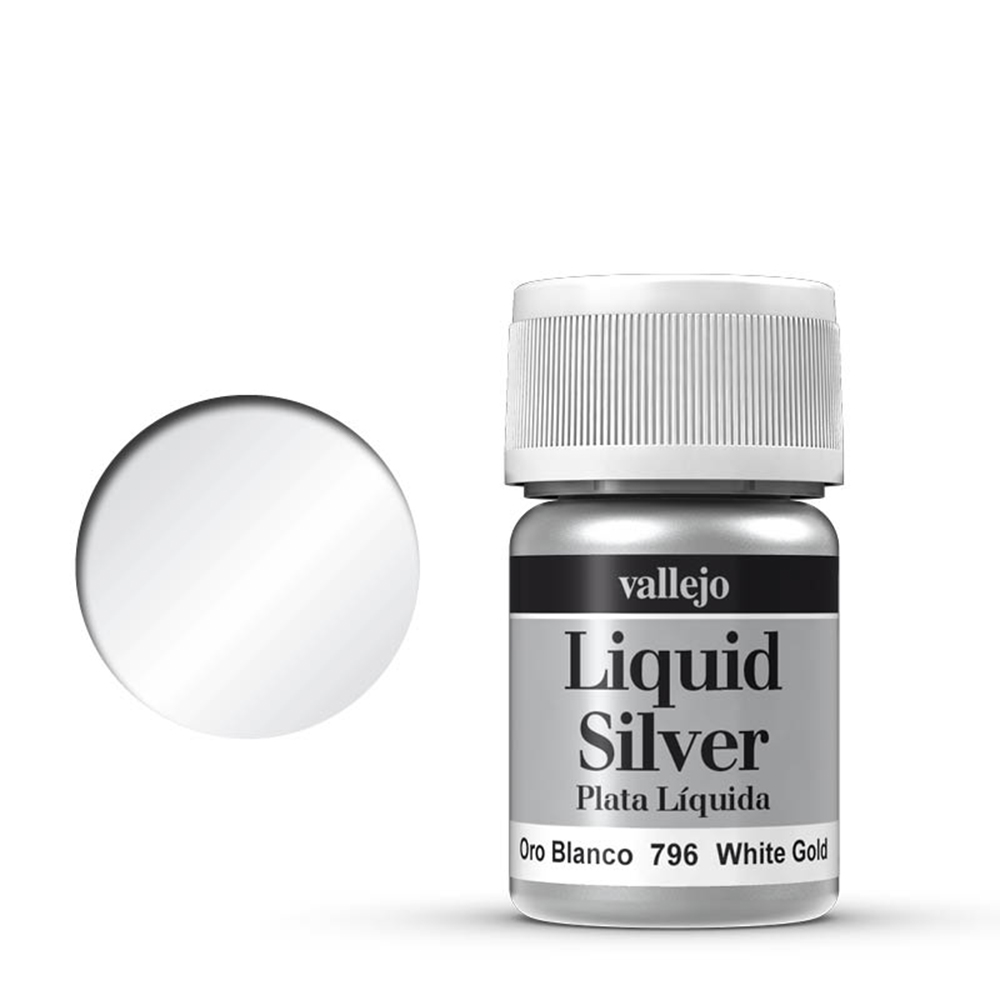 Liquid White Silver Vallejo 70796