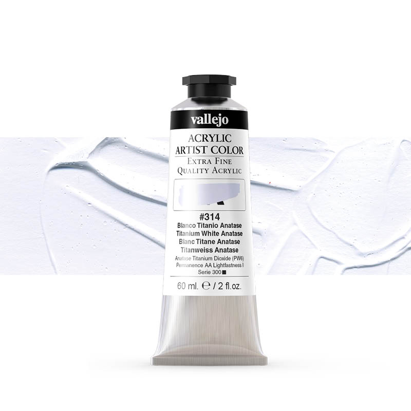 16314 Acrylic Artist Color Vallejo Titanium White Anatase 60ml