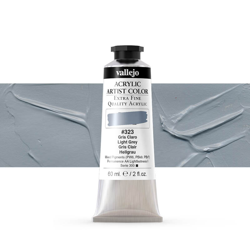 16323 Acrylic Artist Color Vallejo Light Grey 60ml