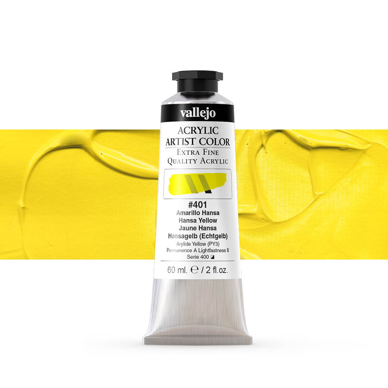 16401 Acrylic Artist Color Vallejo Hansa Yellow 60ml
