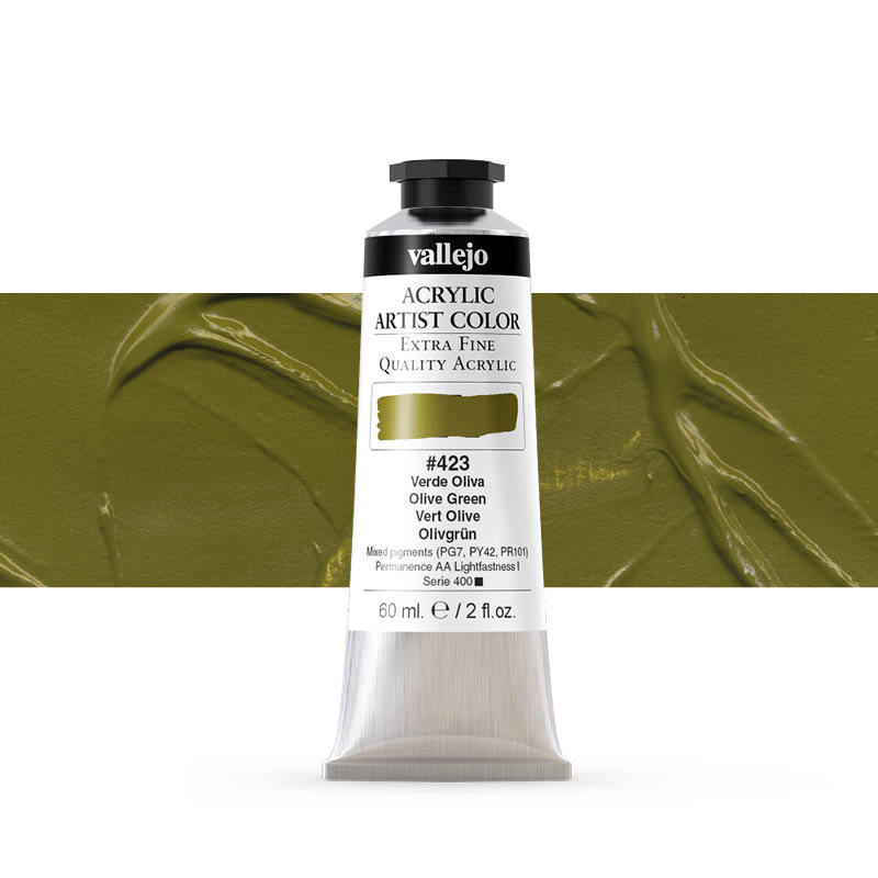 16423 Acrylic Artist Color Vallejo Olive Green 60ml