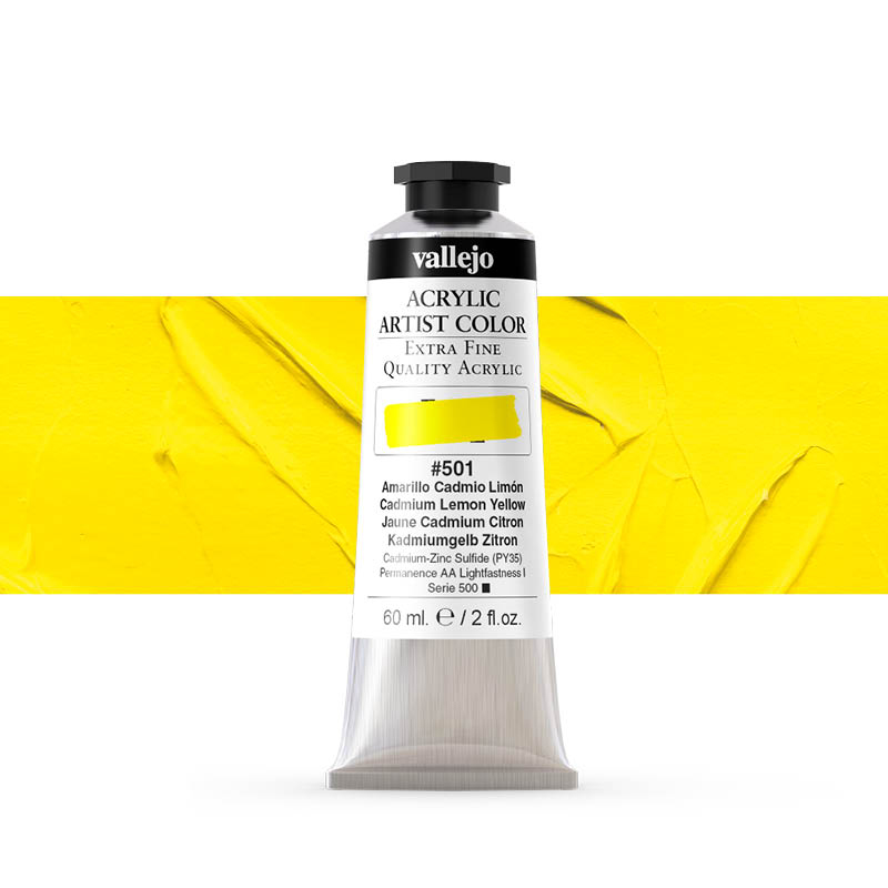 16501 Acrylic Artist Color Vallejo Cadmium Lemon Yellow 60ml