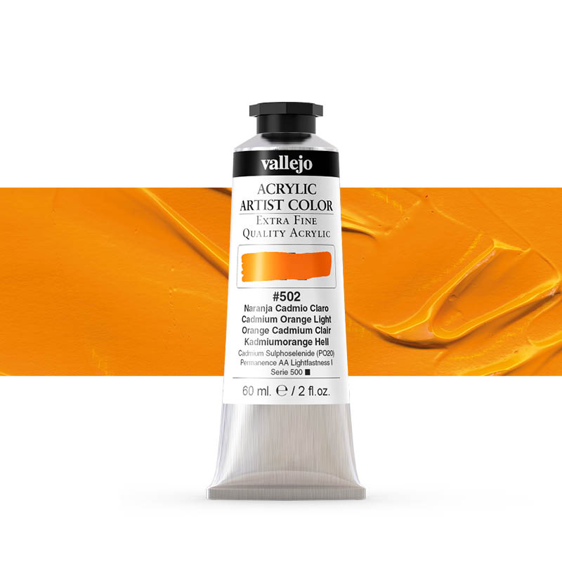 16502 Acrylic Artist Color Vallejo Cadmium Orange Light 60ml
