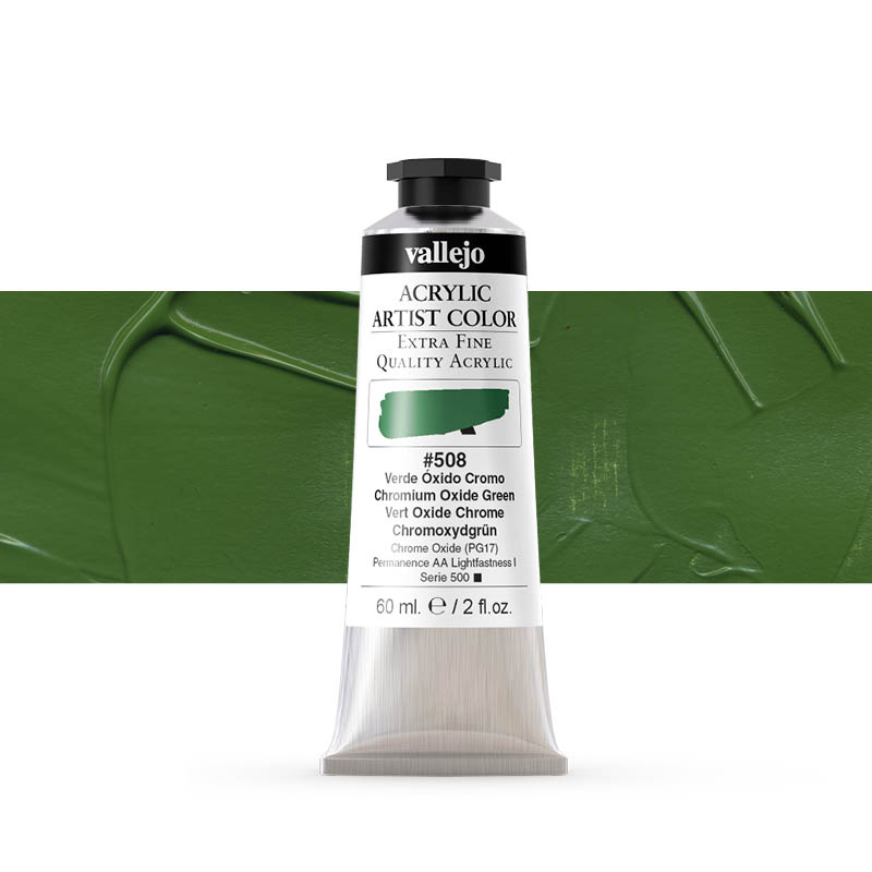 16508 Acrylic Artist Color Vallejo Chromium Oxide Green 60ml
