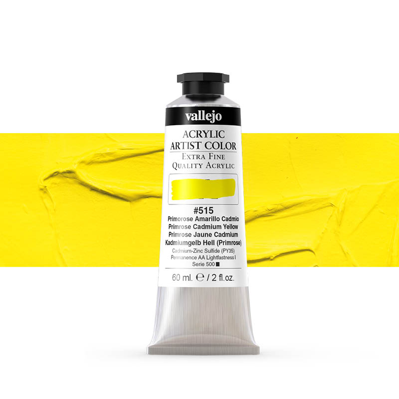 16515 Acrylic Artist Color Vallejo Primrose Cadmium Yellow 60ml
