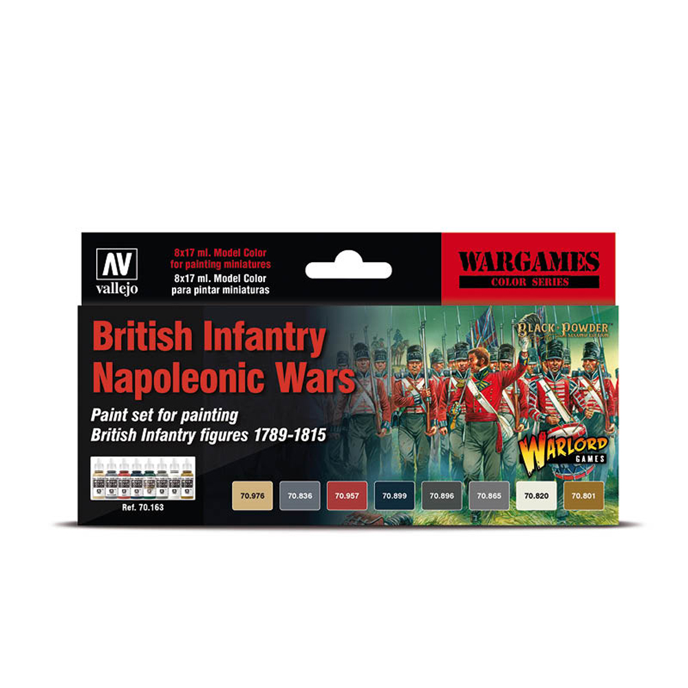 70163 British Infantry Napoleonic Wars Paint Set