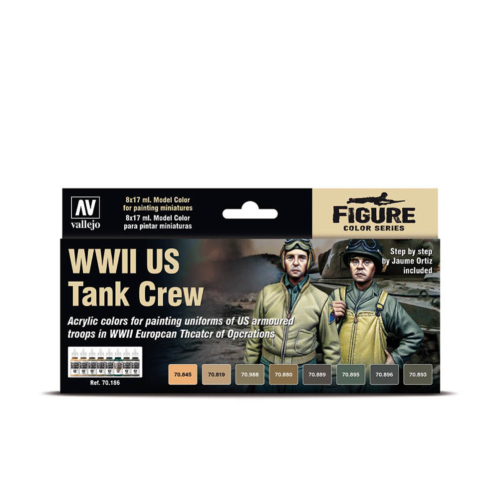 70186 WWII US Tank Crew Paint Set