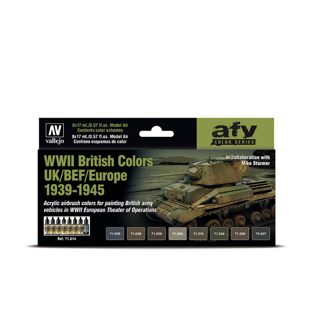 71614 WWII British Colors UK BEF Europe 1939 1945 Paint Set