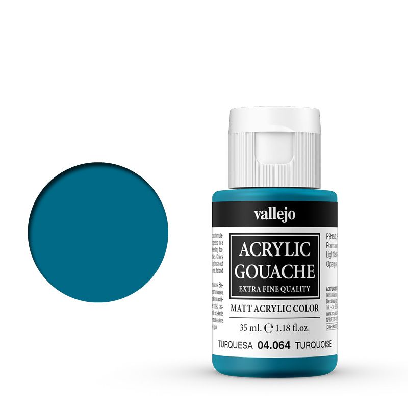 04064 Acrylic Gouache Vallejo Turquoise 35ml