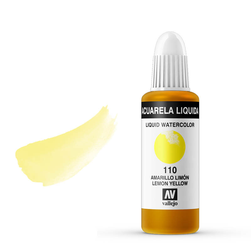 33110 Acuarela Liquida Vallejo Lemon Yellow 32ml
